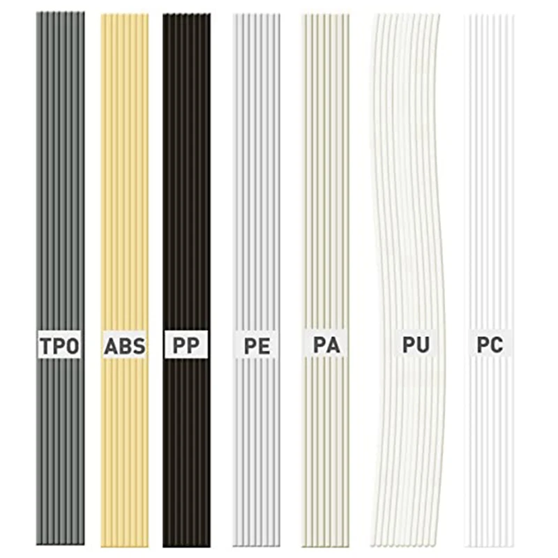 Пластиковые сварочные стержни 7 типов ABS PP PU PE PA PC TPO 13-дюймовый пластиковый