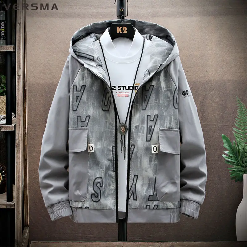 Мужская куртка в стиле Харадзюку с принтом граффити | одежда