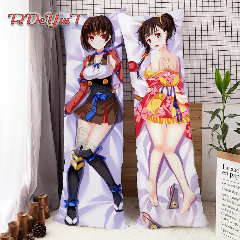 

Наволочка для подушки с Аниме Dakimakura Koutetsujou no Kabaneri Mumei, длинная наволочка, домашнее постельное белье, рождественские подарки 150x50 см
