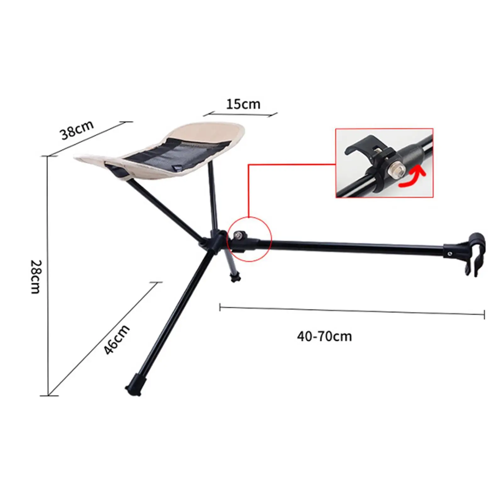 Складная подставка для ног стула выдвижная кемпинга пикника на открытом воздухе