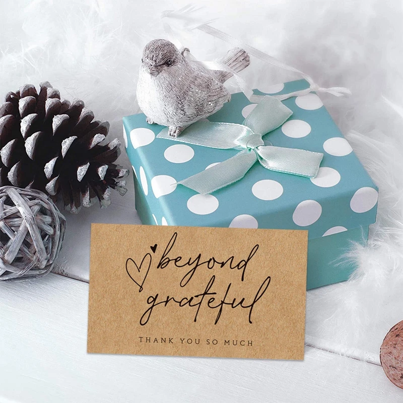 

30Pcs Greeting Tags Thank You For Your Order Kraft Paper Card For Small Shop Gift DIY Crafts Decoration Card For Small Business
