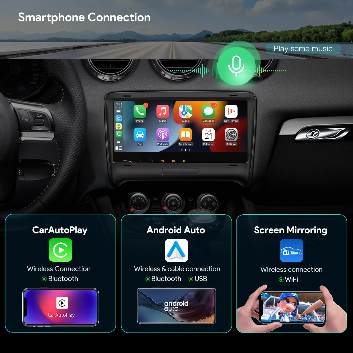 Автомобильный мультимедийный плеер XTRONS на Android 13 восемь ядер экран 8 дюйма для Audi