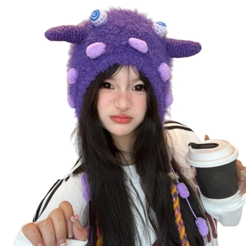 Стильная вязаная шапка для косплея с изображением динозавра уличная одежда