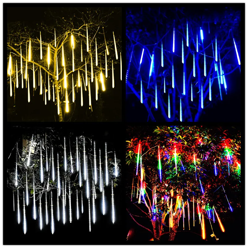 

3 Set New Year Outdoor Meteor Shower LED String Lights Waterproof for Tree Christmas Wedding Patio Party Decoration Navidad 2024