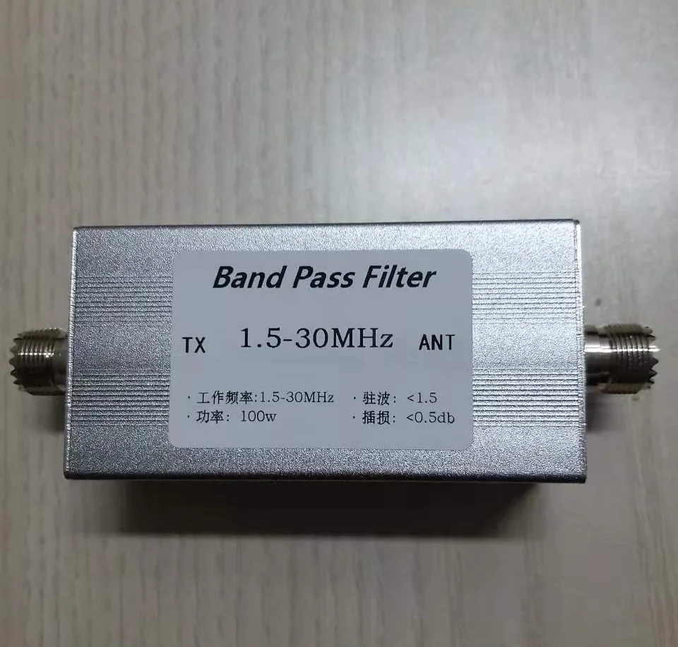 

BPF-1.5-30 short wave bandpass filter 1.5-30MHz BPF bandpass filter Improve anti-interference ability 100w