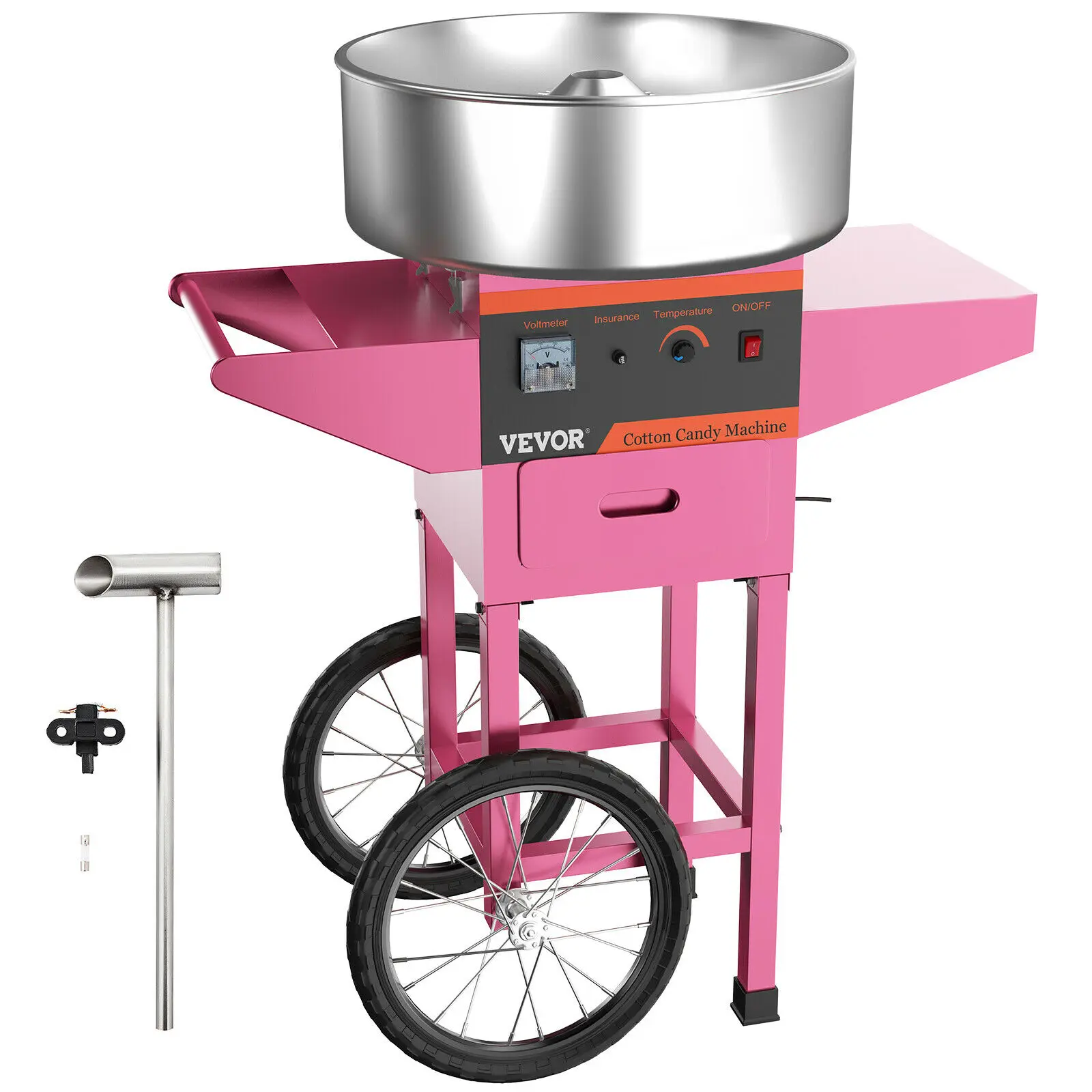 

VEVOR Cotton Candy Machine w/Cart Commercial Electric Floss Machine Sugar Maker