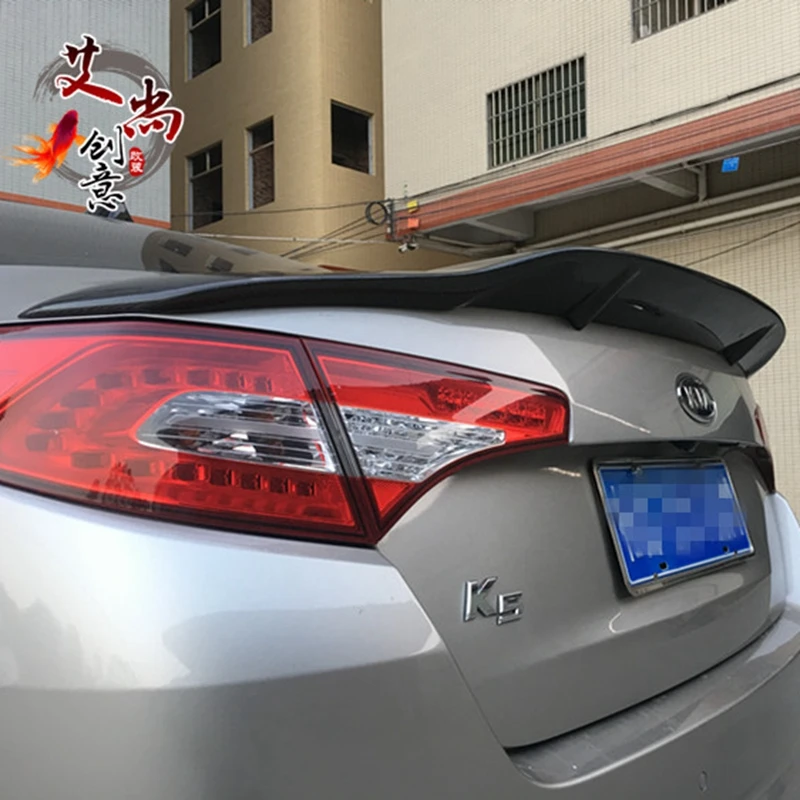 

carbon fiber Unpainted Color Rear Trunk Boot Wing Rear Lip Spoiler For Kia K5 Optima 2011 2012 2013 R style