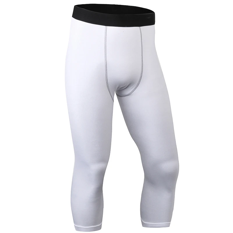 

Men Skinny Solid Pants Base Layer Bottoms Sport Gym Running Leggings Jogger Outdoors Trainning Trousers Male