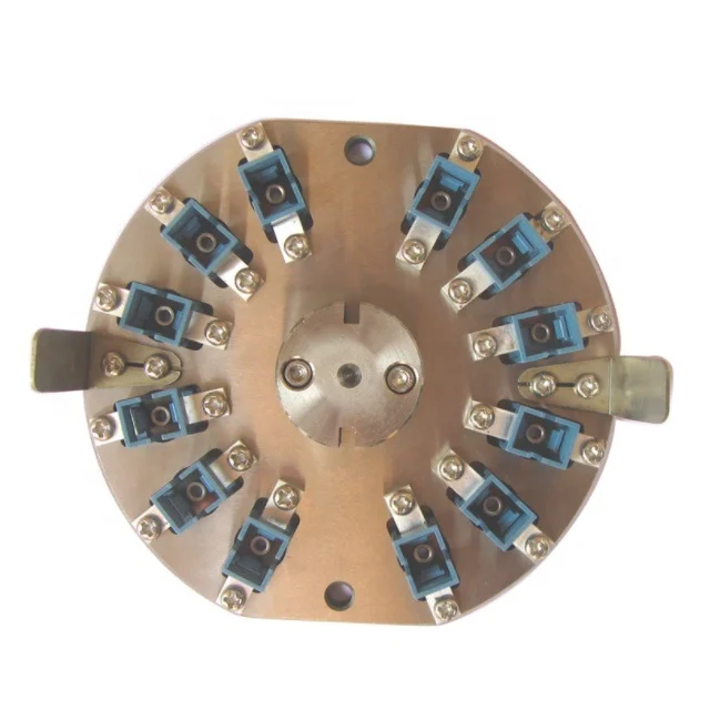 Center Pressure 12 Connectors Round SC/PC Fiber Optic Connector Polishing Jig Fixture