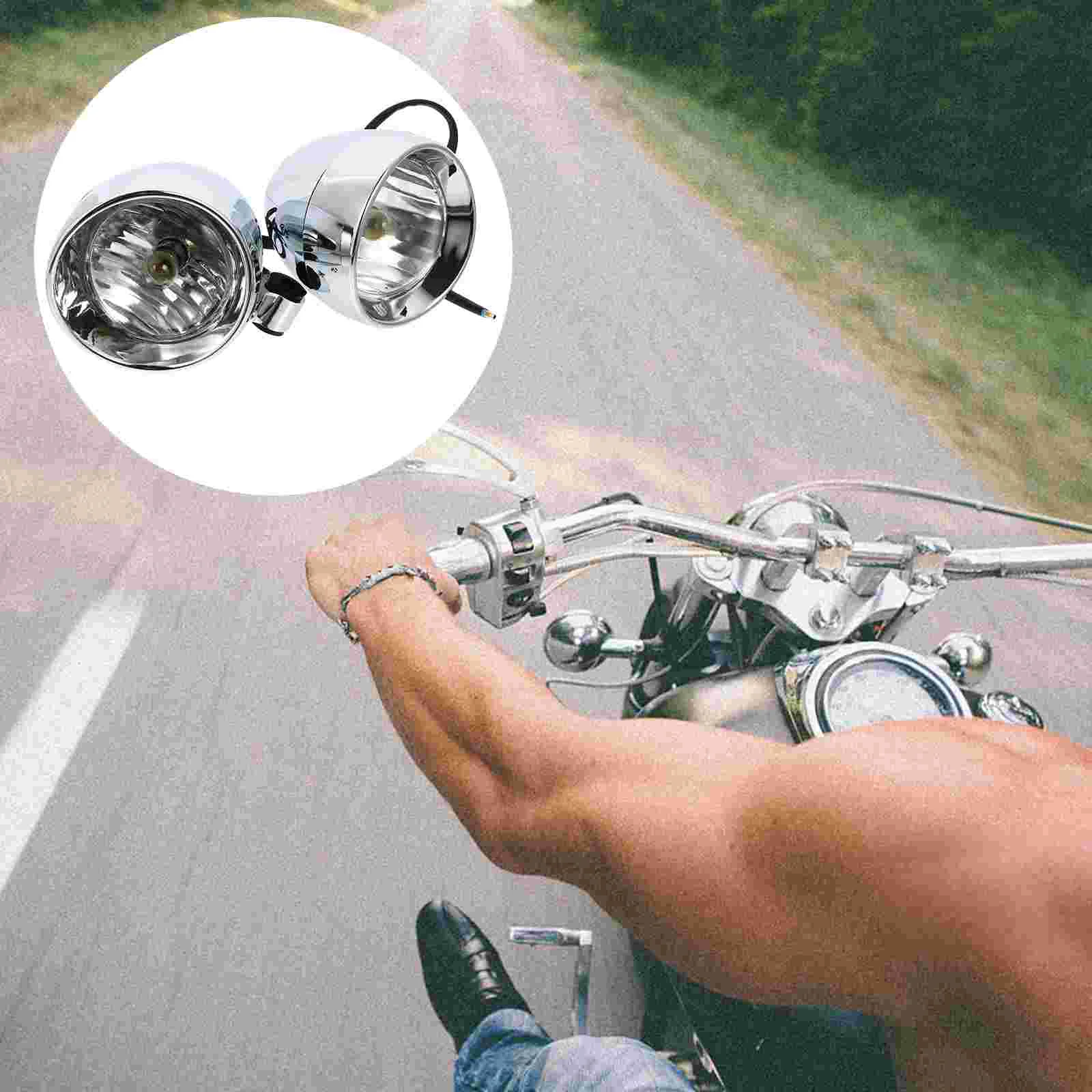 

2 Pcs Motorcycle Headlight Auxiliary Lamp Spot Head Lamp Driving Fog Light Parts