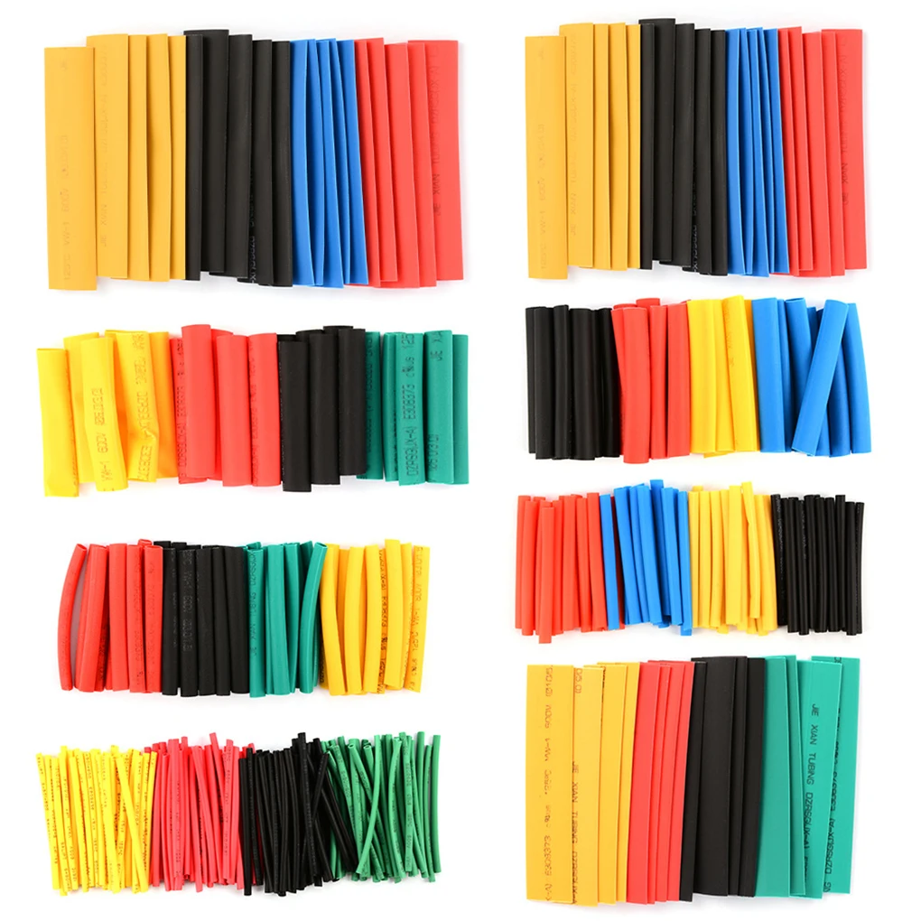 

328Pcs/ Set Heat Shrink Tube 8 Sizes Multi Color Polyolefin 2:1 Halogen-Free Heat Shrink Tubing Tube Assortment Sleeving Tubes