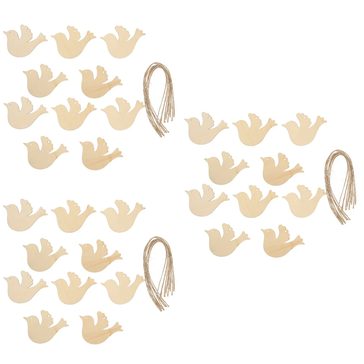 

Деревянные чипсы без отделки в форме птицы, 150 шт.