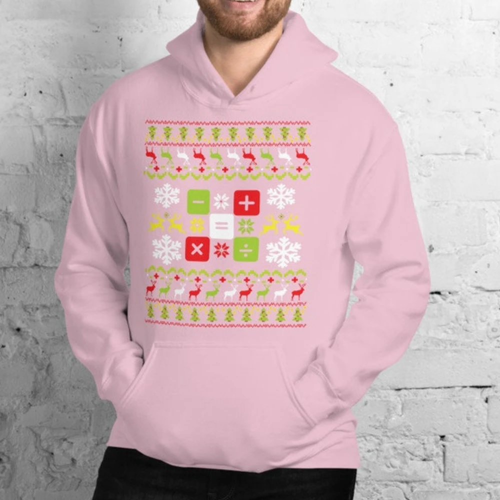 Новинка в толстовках и свитшотах Professeur De Mathém 37 Noel Ugly Christmas толстовка с длинными