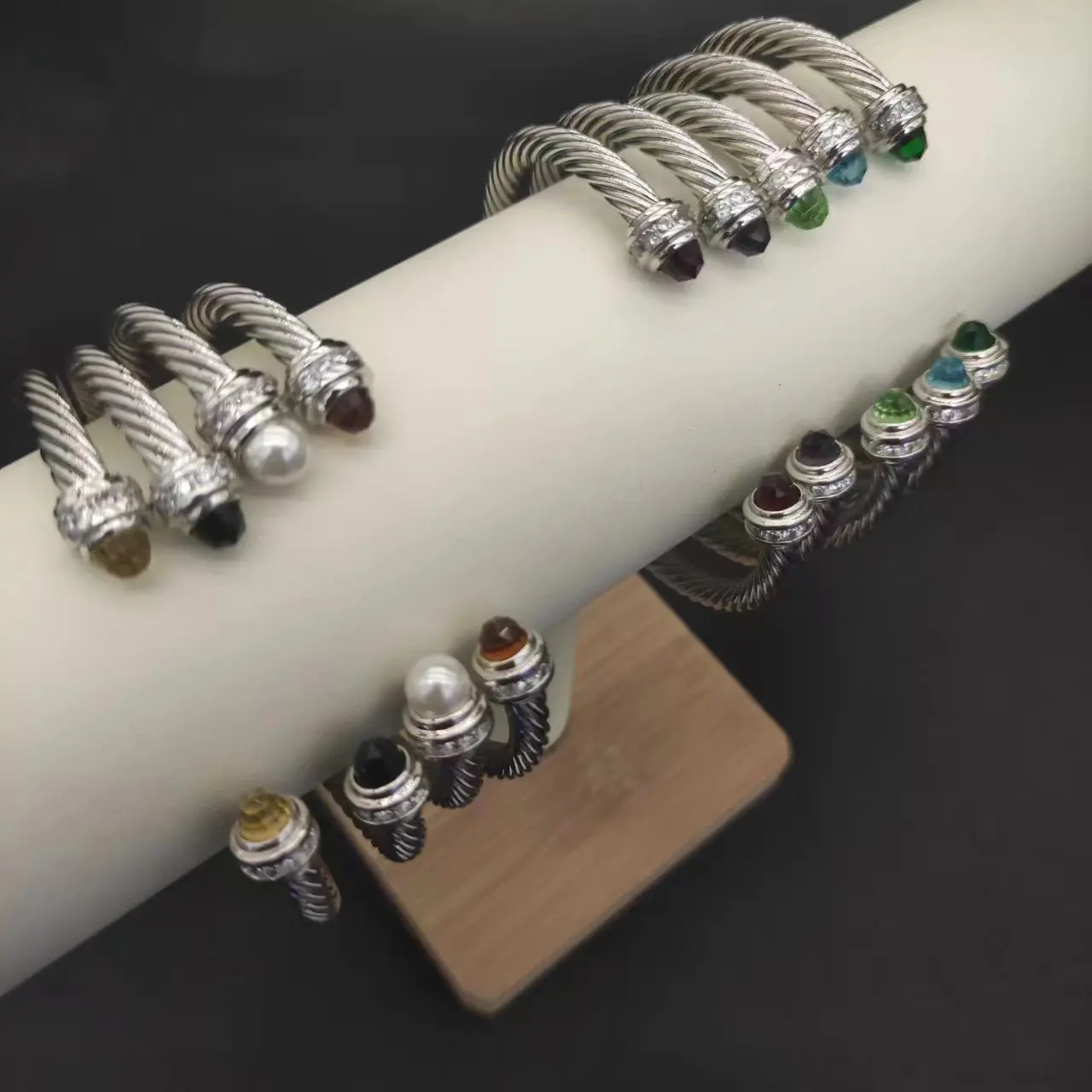 

HSC David Yuman 5MM Cable Classics Bracelet in Sterling Silver With Amethyst and Pave Diamonds at Ahee Jewelers