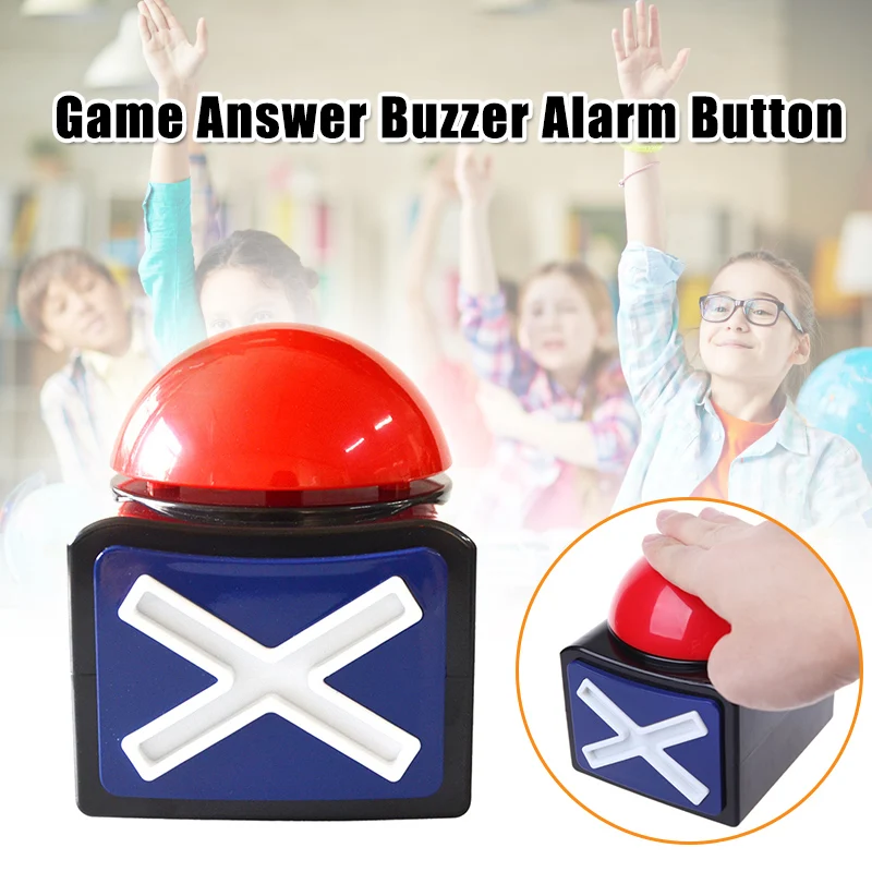 

Game Answer Buzzer Alarm Button Talent Show Contest Responder with Sound Light Relieve Stress Je Prank Large for Novelty Toys