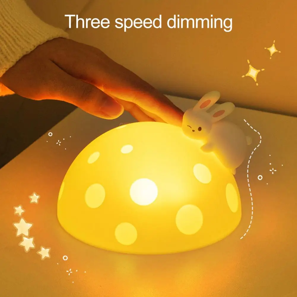 

Cartoon Night Lamp Eye-catching Creative Shape Rechargeable Moon Rabbit Night Lamp Bedside Light Home Supplies