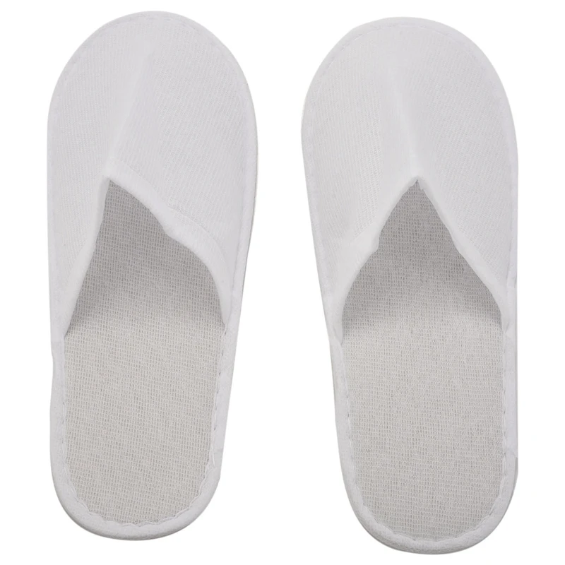 

Disposable Slippers,12 Pairs Closed Toe Disposable Slippers Fit Size For Men And Women For Hotel, Spa Guest Used, (White)