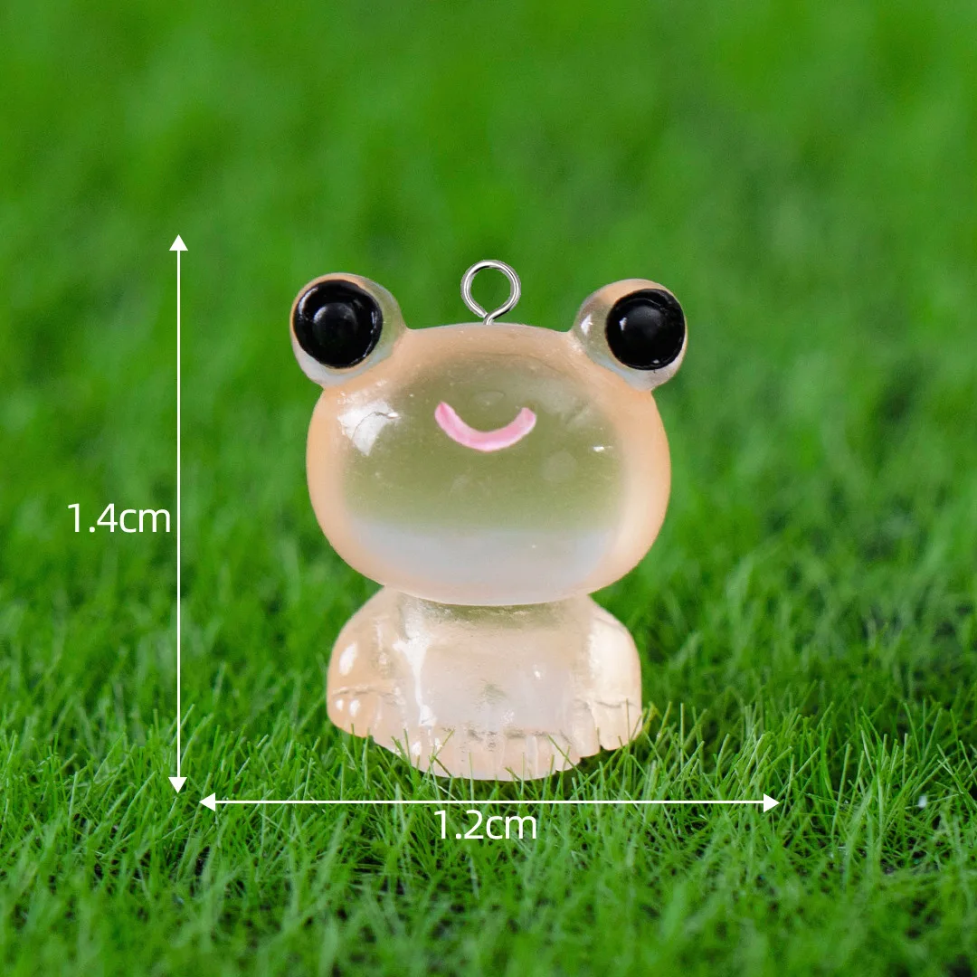 10 шт. Люминесцентные Подвески в виде маленькой лягушки из смолы милые животных