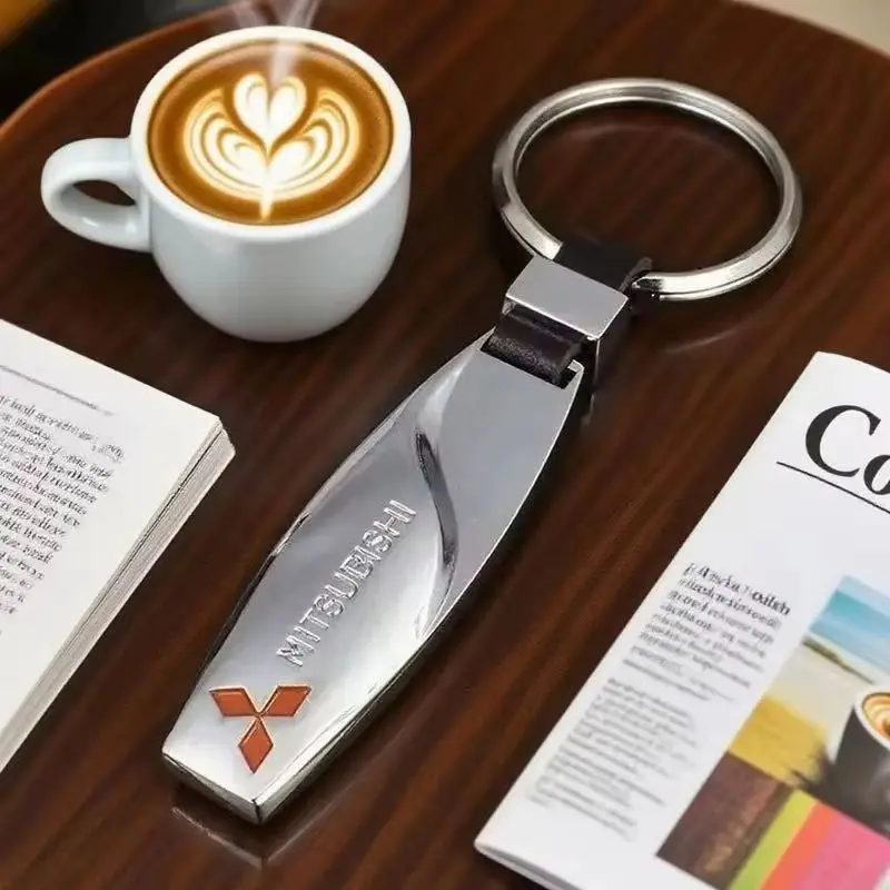 

Металлический брелок-подвеска, автомобильные брелки-держатель для Mitsubishi Eclipse Lancer 9 Ralliart Outlander ASX L200 Mirage Pajero, украшение