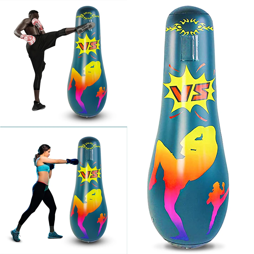 

165cm Punching Bag for Kids and Adults Cartoon Tumbler Sandbag Bounce Back Gym Fitness Boxing Bag for Karate Taekwondo Boxing