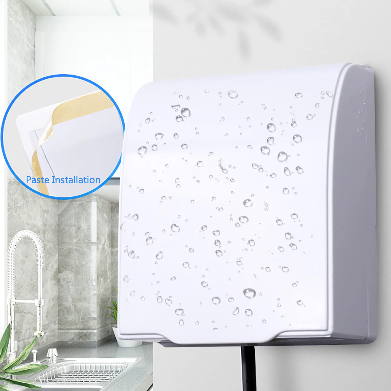 

Sticky Switch Box 86 Perforation- Protective And Self-Adhesive Cover Type Splash-Proof Transparent Tools & Covers for Cars