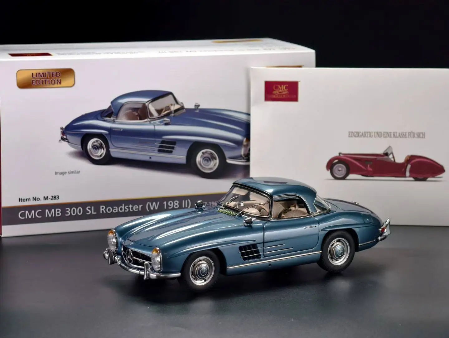 Модель автомобиля CMC 1:18 300SL W198, имитационная, лимитированная серия, полностью открывающаяся, из металлического сплава, статическая, игрушка-подарок (art.: 3920db63ac855) - 3920db63ac855