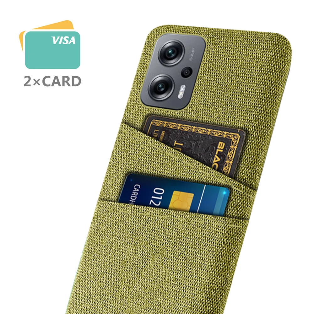 

For POCO X4 GT POCO F4 GT Case Dual Card Fabric Cloth Luxury Business Cover For POCO X4 GT PokoX4 GT Protective Coque Funda