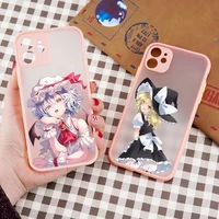 touhou anime phone case matte transparent for iphone 7 8 11 12 13 plus mini x xs xr pro max cover