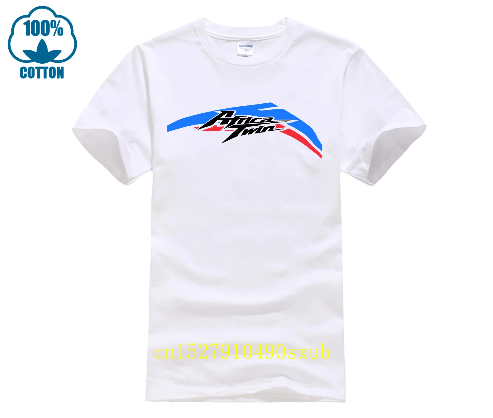 T-SHIRT HERRE AFRICA TWIN HVID M round neck cool man's T-shirt