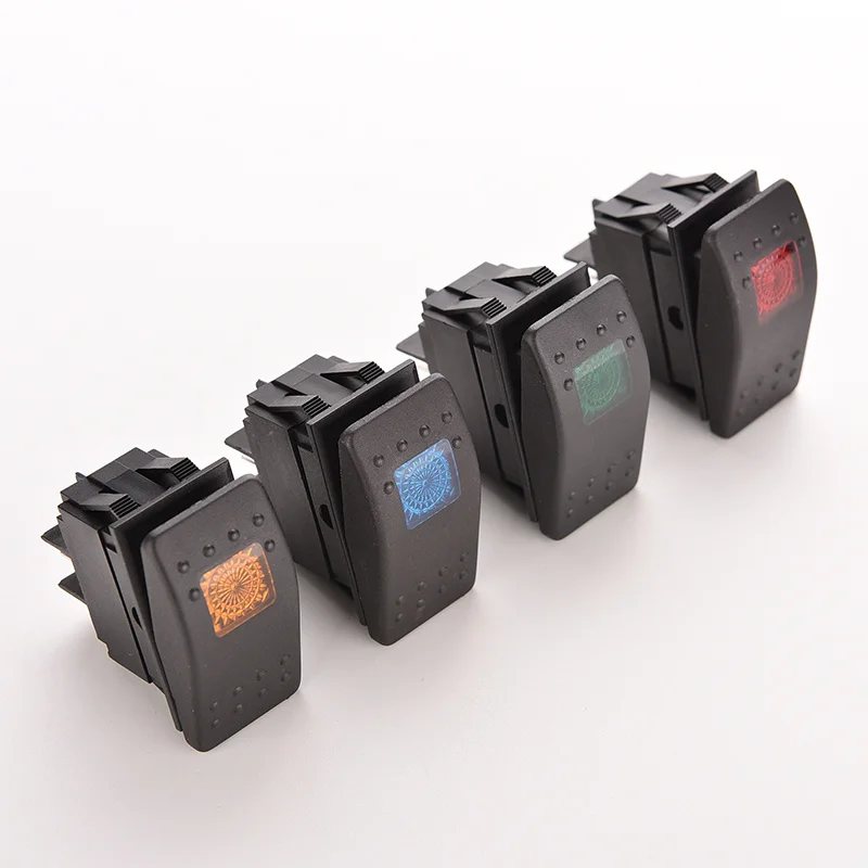 

12V 20A Waterproof Bar ARB Carbling Rocker Toggle Switch Car Boat LED Light Blue Yellow Red Green