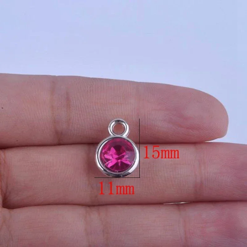 Фото 150 шт./лот смешанные подвески Birthstone 11 мм акрил для ювелирных изделий своими руками №4