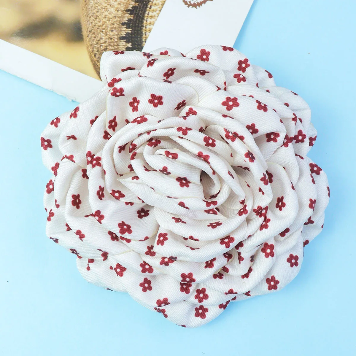 Новая брошь 12 см с девичьей текстурой тканевая сетка камелия сожженный край