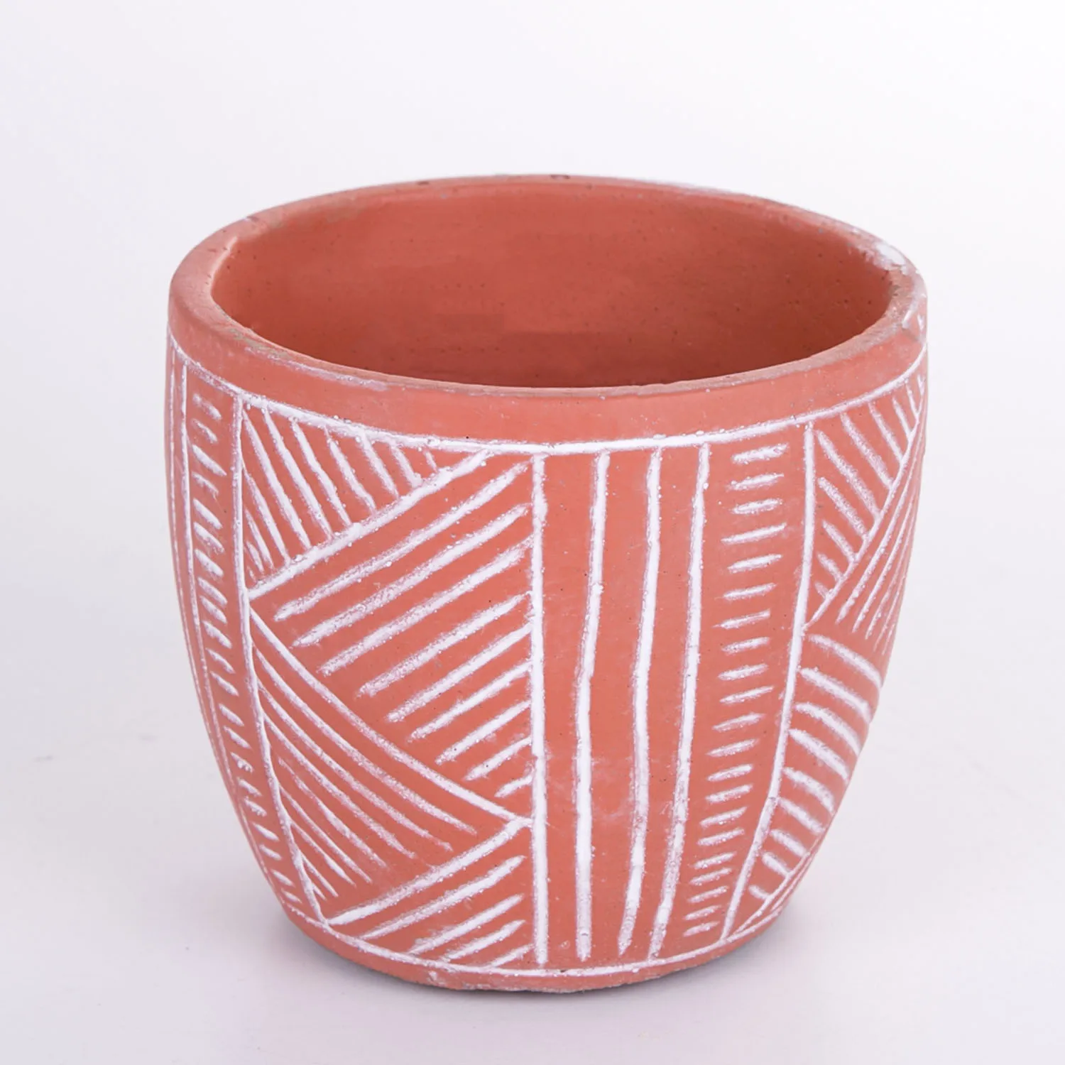 

Authentic striped tile color concrete flower pot 13,5x x Cm