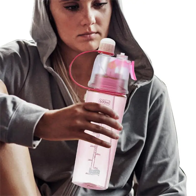 S For Sports Mist Water Bottle With Portable Handle Sports B