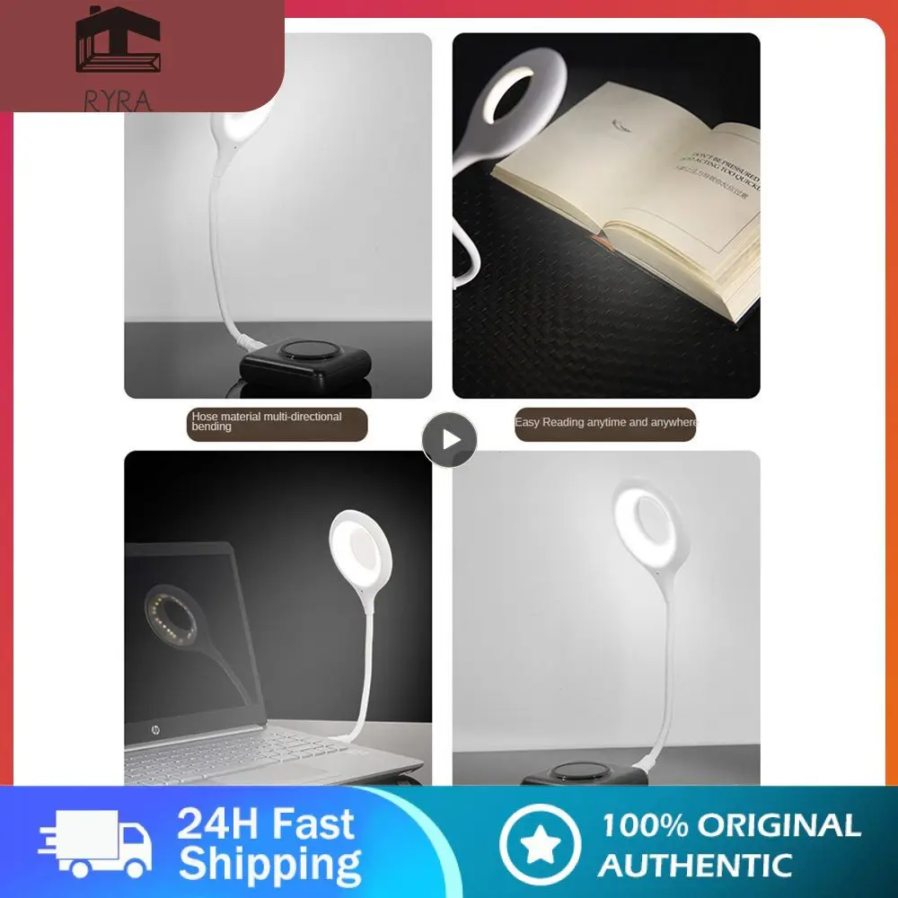 

For Reading Dormitory Bedside Ring Led Light Creative Desk Lamp Tricolor Conversion Table Lamps Voice Control Lamp Eye Care
