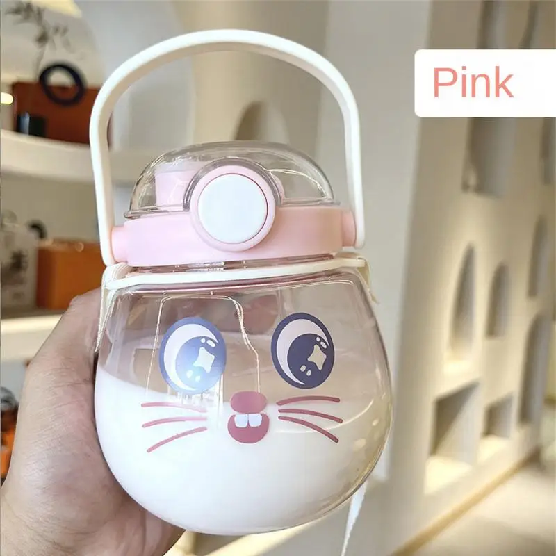 

Learning Cup Water Bottle Girls Portable Sports Water Cup Sealing Up Canteen Cute Casual Cup Leakproof Baby Water Bottle Summer