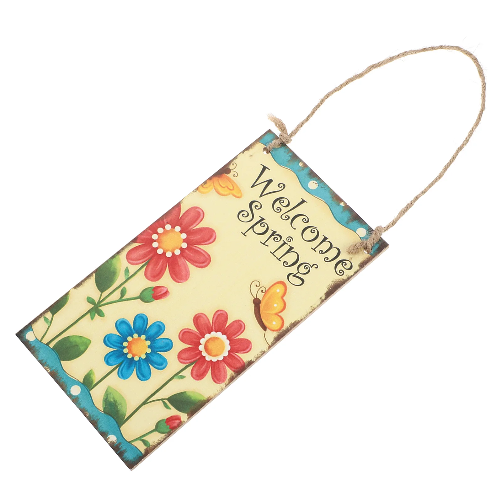 

Easter Hanging Plaque Sign Door Wooden Decor Decoration Hanger Wood Board Wall Home Welcomefront