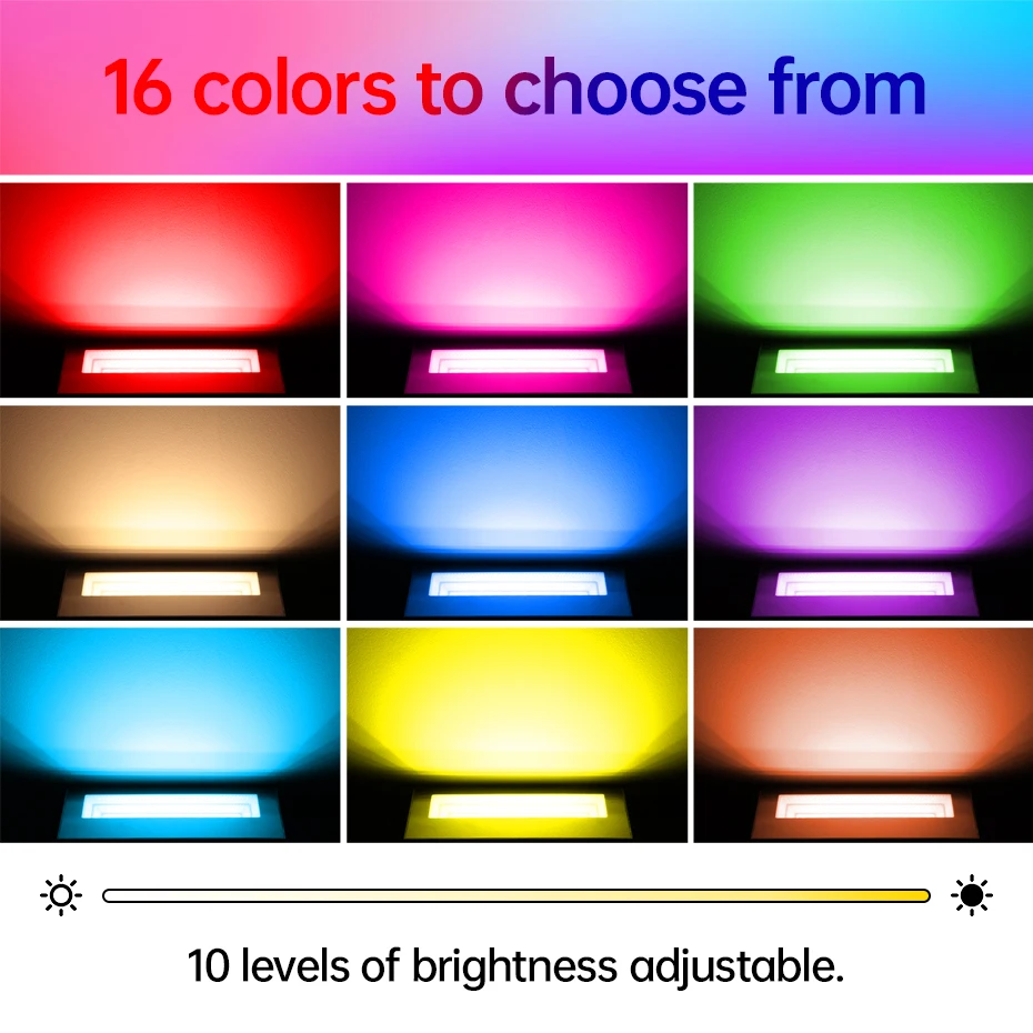 Фото 2 шт. RGB LED прожектор 30Вт/50Вт/80Вт, водонепроницаемый IP66, для улицы и сада, AC85-265В, RGB+WW 2700K, светодиодный уличный фонарь. №2