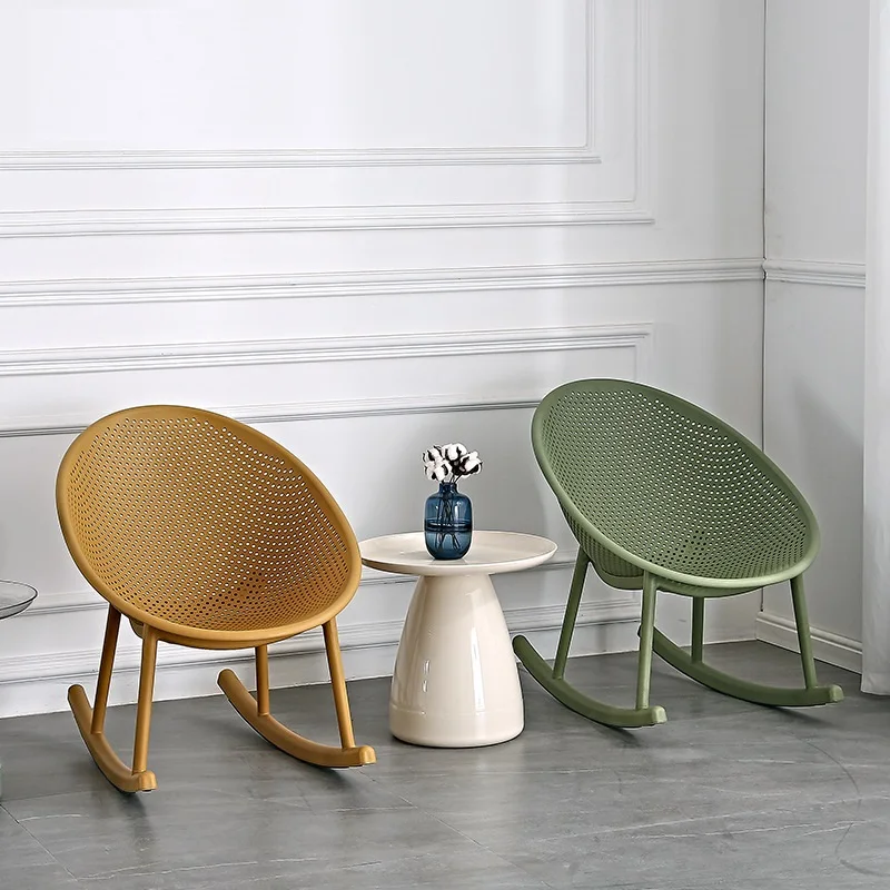 

Креативное кресло-качалка для дома, пластиковое кресло-качалка для макияжа в скандинавском стиле, обеденное кресло, современное минималистичное кресло-качалка для гостиной