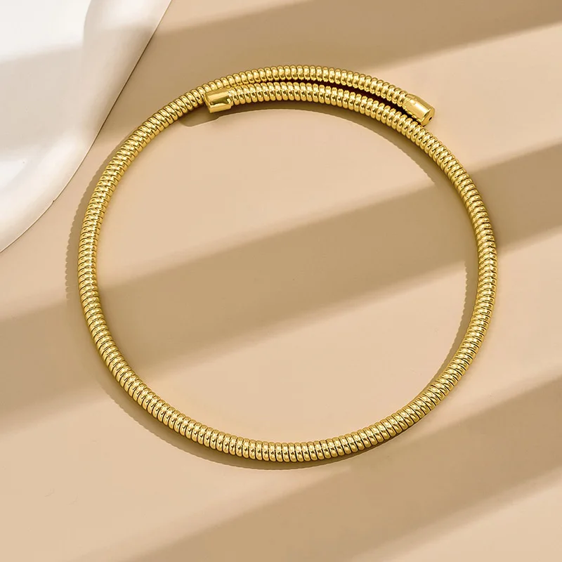 Женское геометрическое ожерелье с преувеличенным регулируемым открытым