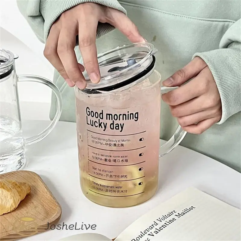 

Office Mug Convenient Fashionable Glass Water Cup Durable High Quality Cup With Lid Room Water Dispenser Office Essentials