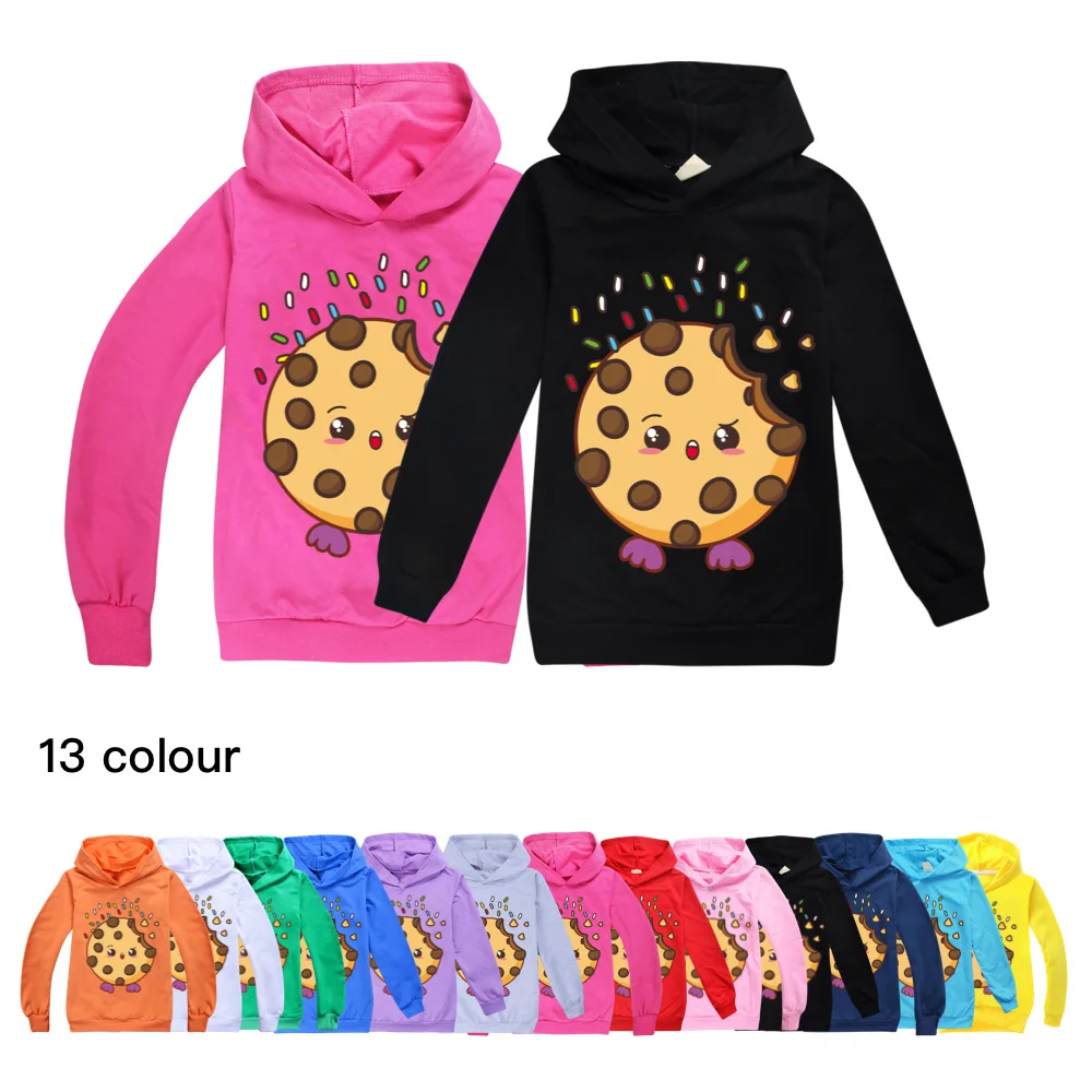 Детская футболка с капюшоном принтом печенья