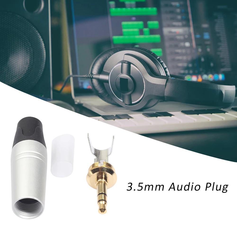 

3.5 mm 1/8'' Stereo 2/3/4 Poles Audio Jack Earphone Plug DIY HiFi Headphone Gold Plated Copper Solder Wire Connector