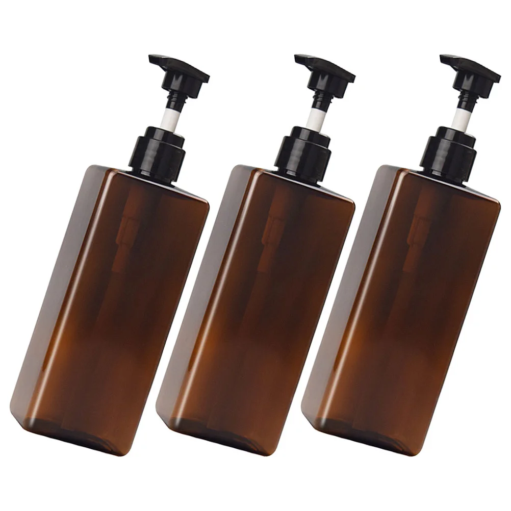 

3 Pcs Body Lotion Bottle Pump Press Type Shower Bathroom Shampoo Empty Container Soap Refillable Dispenser Home