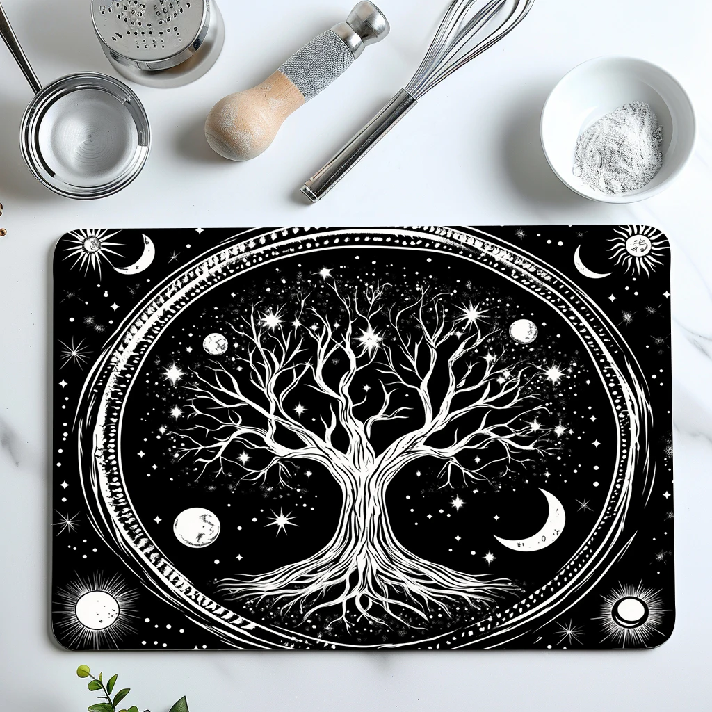 Кофейная подставка для стока с деревьями Солнце Луна ванная комната квадратная