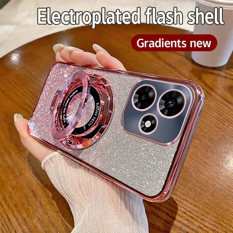 Чехол для Infinix Hot 30i гальванический мягкий блестящий чехол из ТПУ задней крышки