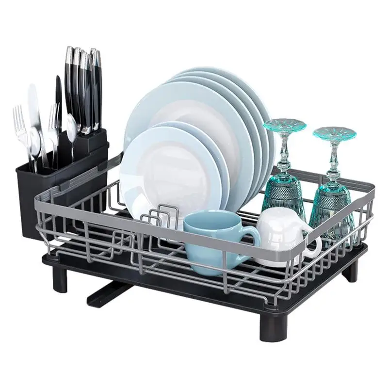 

Сушилка для посуды, кухонная утварь, сушилка для посуды с дренажной доской, столешница, столовая посуда, кухонная стойка для хранения, инструменты