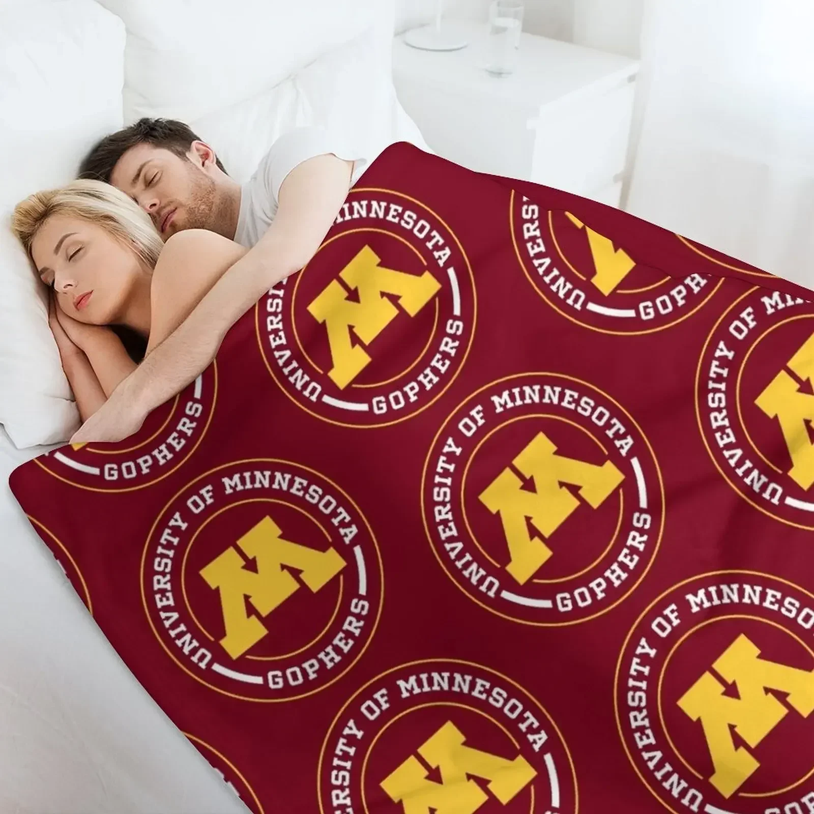 Одеяло Gophers-круглый дизайн одеяла для диванов тяжелые плюшевые забавные