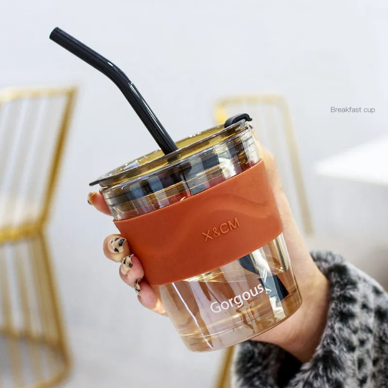 Стеклянная чашка толщиной 350 мл кофейная кружка бутылка для воды чая сока молока