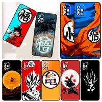 dragon ball goku logo for samsung s21 s20 fe a50 a30 a73 a71 a53 a52 a51 a33 a32 a22 a03s a03 a02s a31 black tpu phone case